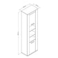 Colonne de salle de bain en bois marron et blanc