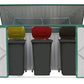 Cache Poubelle en Métal Vert - 235 x 100 x 131 cm